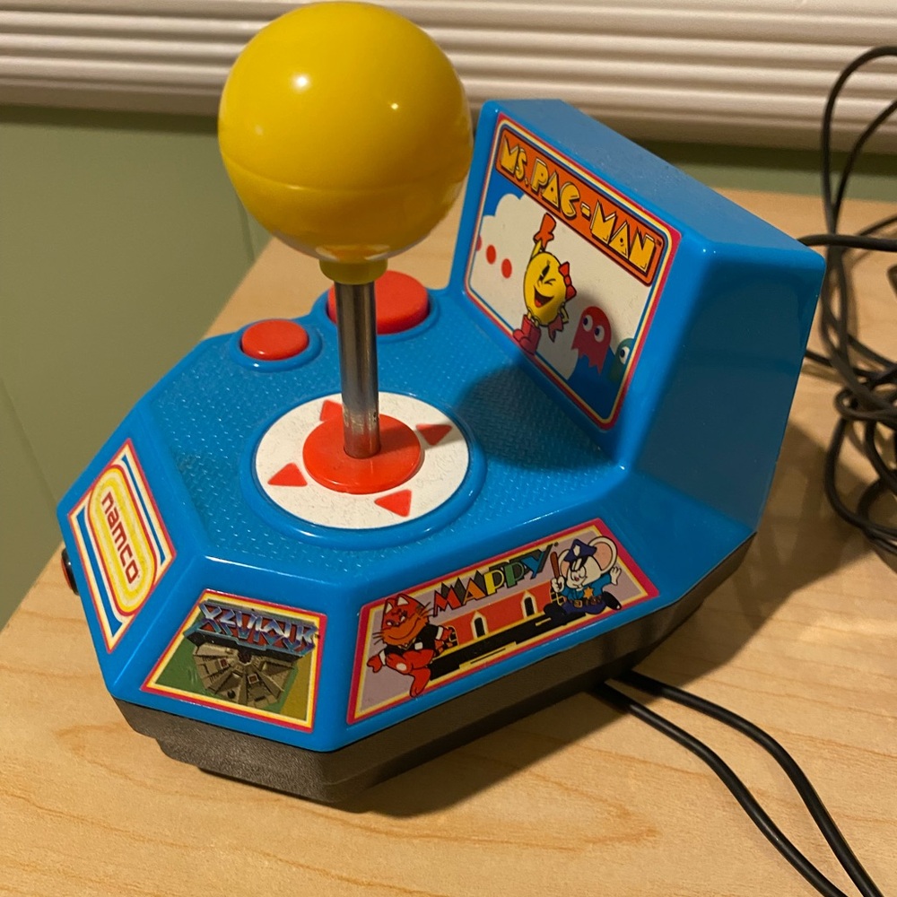 Blue and Yellow Arcade Joystick
